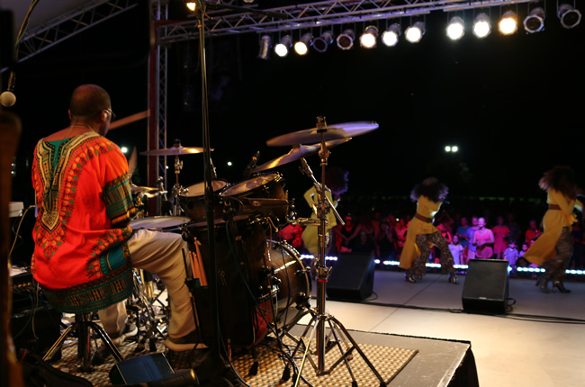 Stage View with Drummer